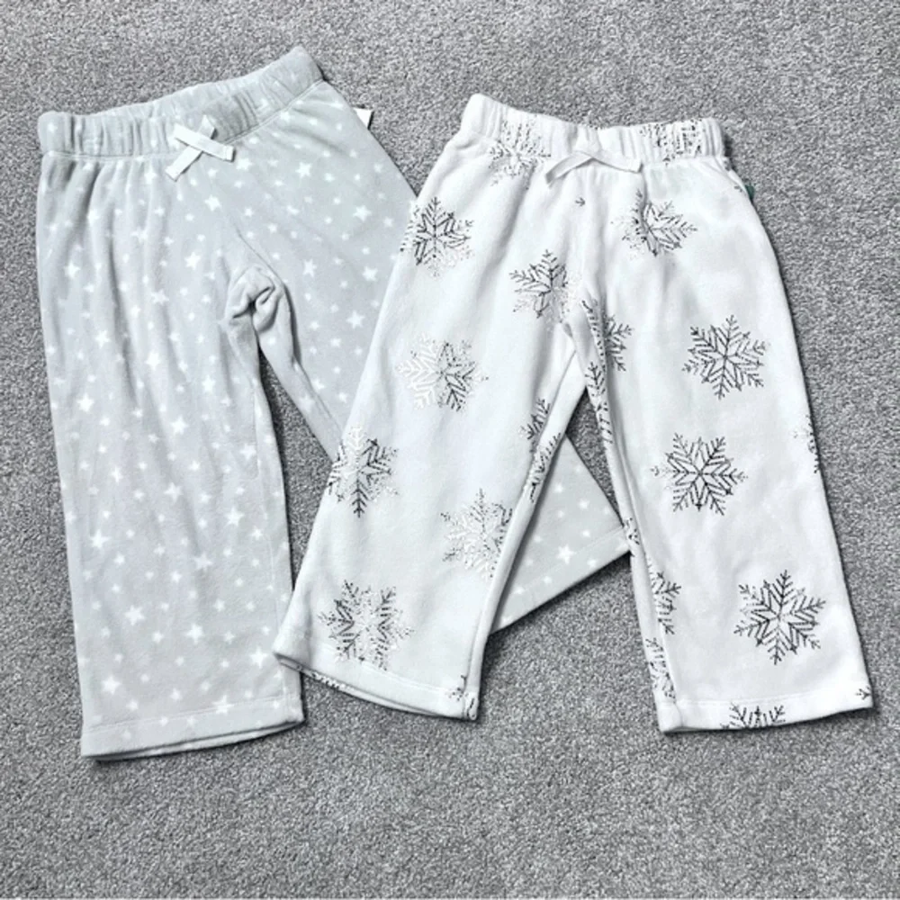 NWT bundle of two cozy soft fleece pajama pants size XS (4-5)